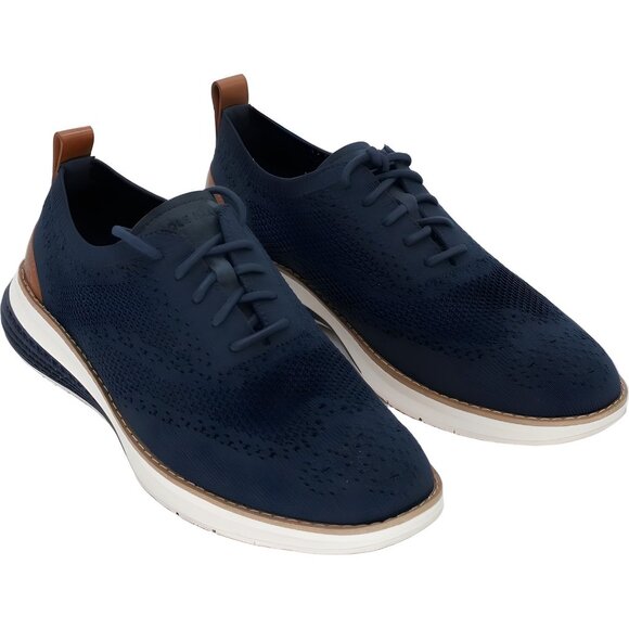 Cole Haan Men's Grand Evolution Stitchlite Wingtip Oxford Sneakers Navy US 10M - Picture 4 of 6